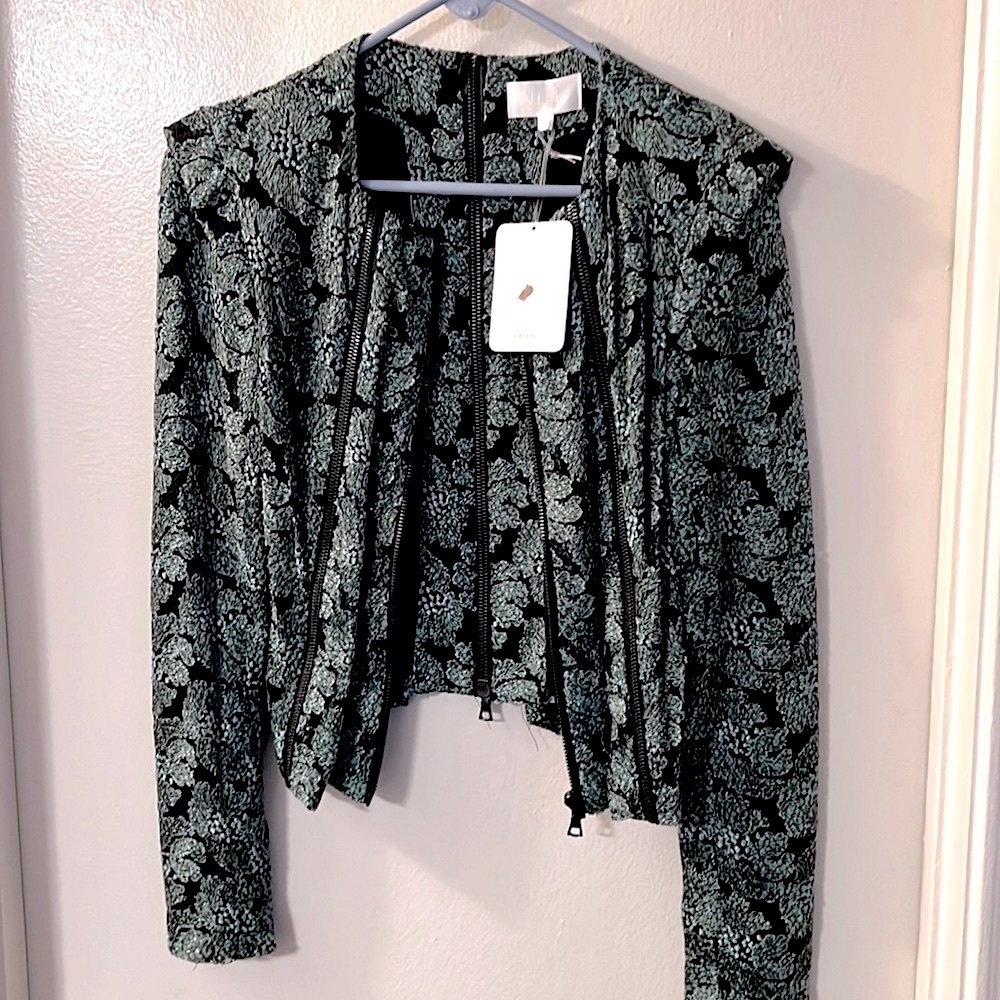 Alexis - Unique Jacket - NWT- Green and Black; size Medium
